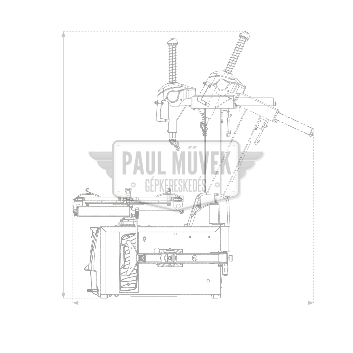 BRIGHT LC885ITN Automata Kerékszerelő Segédkarral (AL390)