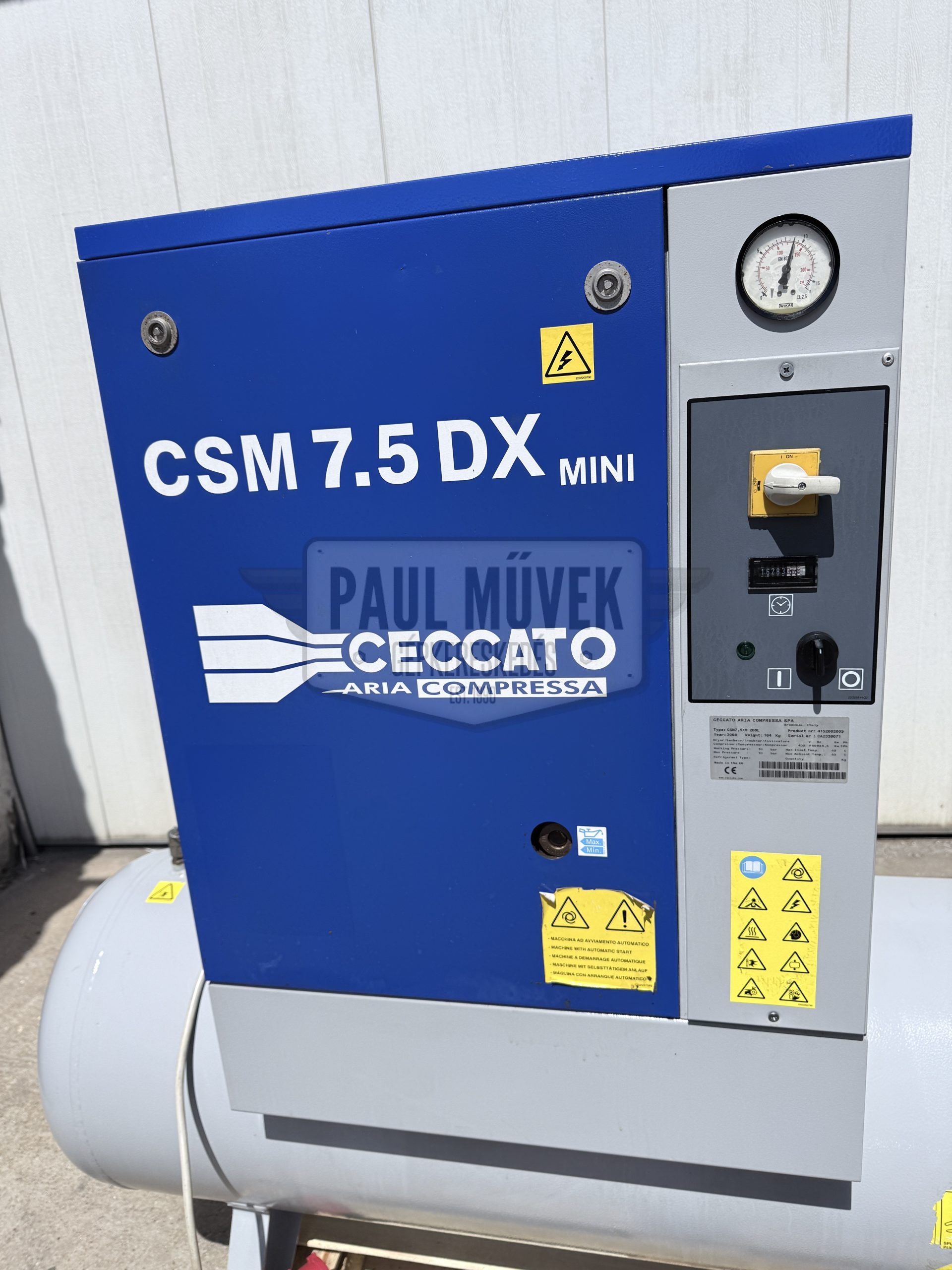 CECCATO CSM7,5XM 200L CSAVARKOMPRESSZOR LÉGTARTÁLLYAL (5.5kW, 200L, 2005)
